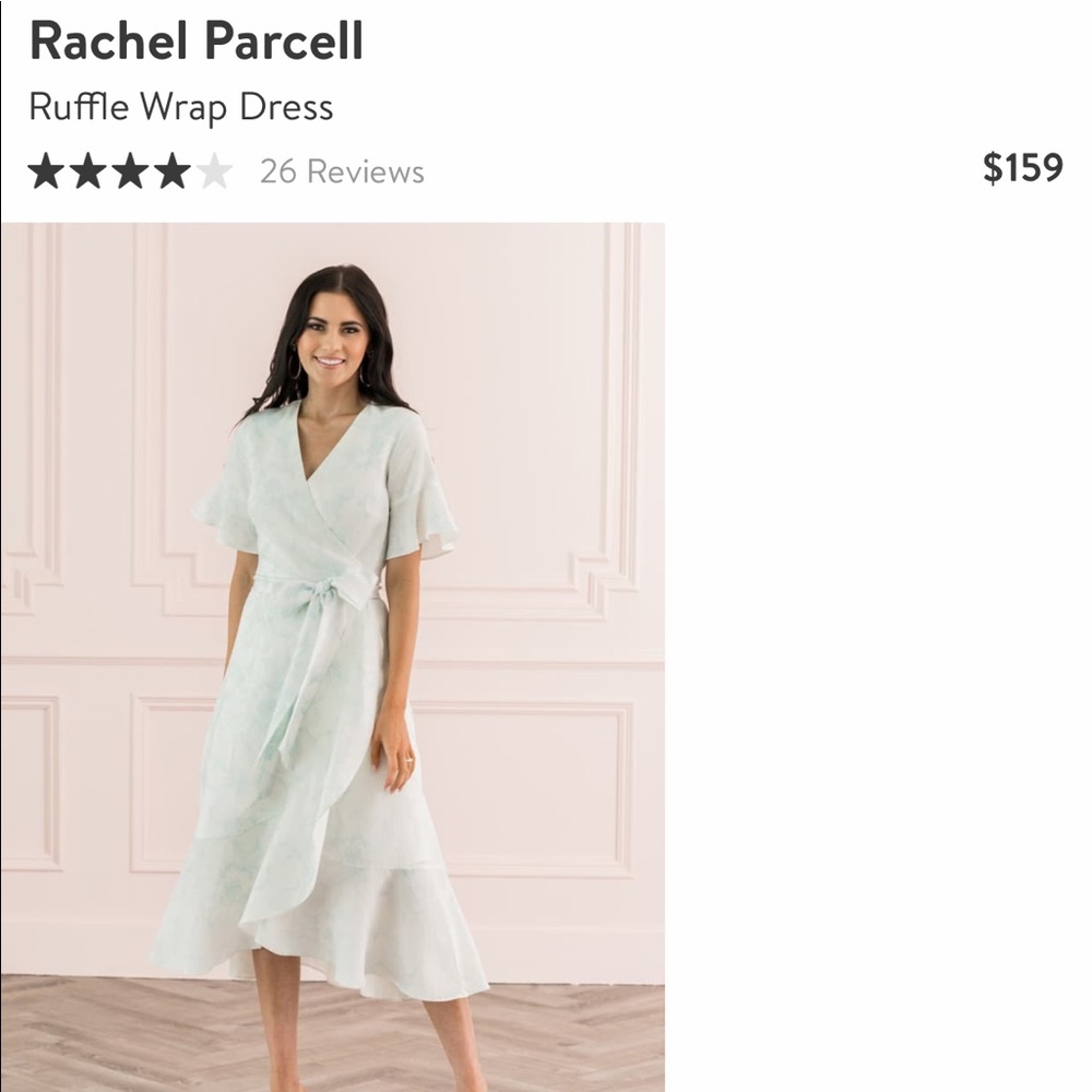 White with blue flower pattern dress